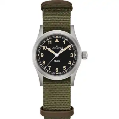 Hamilton Khaki Field Textile Strap Black Dial Quartz H69301930 Unisex Watch