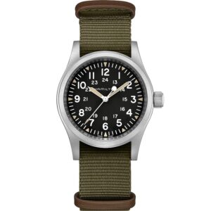 Hamilton Khaki Field Green Nylon Strap Black Dial Mechanical H69439931 Men's Watch