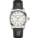 Hamilton Khaki Field Murph Leather Strap White Dial Automatic H70405710 100M Men's Watch