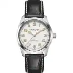 Hamilton Khaki Field Murph Leather Strap White Dial Automatic H70405710 100M Men's Watch