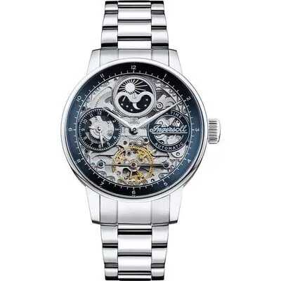 Ingersoll The Jazz Stainless Steel Blue Skeleton Dial Automatic I07707 Men's Watch
