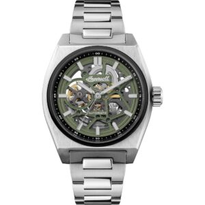 Ingersoll Vert Stainless Steel Green Skeleton Dial Automatic I14304 Men's Watch