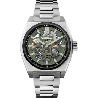 Ingersoll Vert Stainless Steel Green Skeleton Dial Automatic I14304 Men's Watch