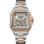 Ingersoll The Ollie Two Tone Stainless Steel Grey Skeleton Dial Automatic I14502 Men's Watch