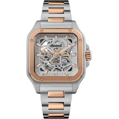 Ingersoll The Ollie Two Tone Stainless Steel Grey Skeleton Dial Automatic I14502 Men's Watch