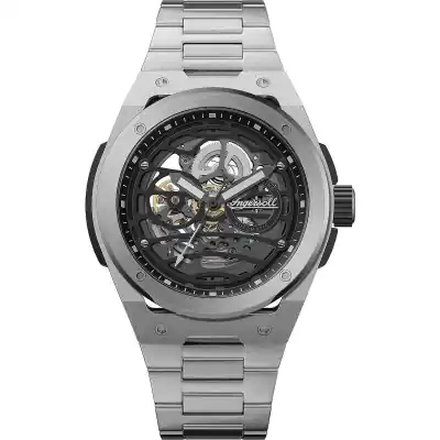 Ingersoll The Springfield Stainless Steel Black Skeleton Dial Automatic I15203 Men's Watch