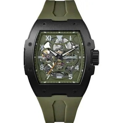 Ingersoll The Play Polyurethane Strap Green Skeleton Dial Automatic I15303 Men's Watch