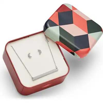 Fossil Jewels Women's Bracelet + Earrings Jewellery Set (jf02812040)