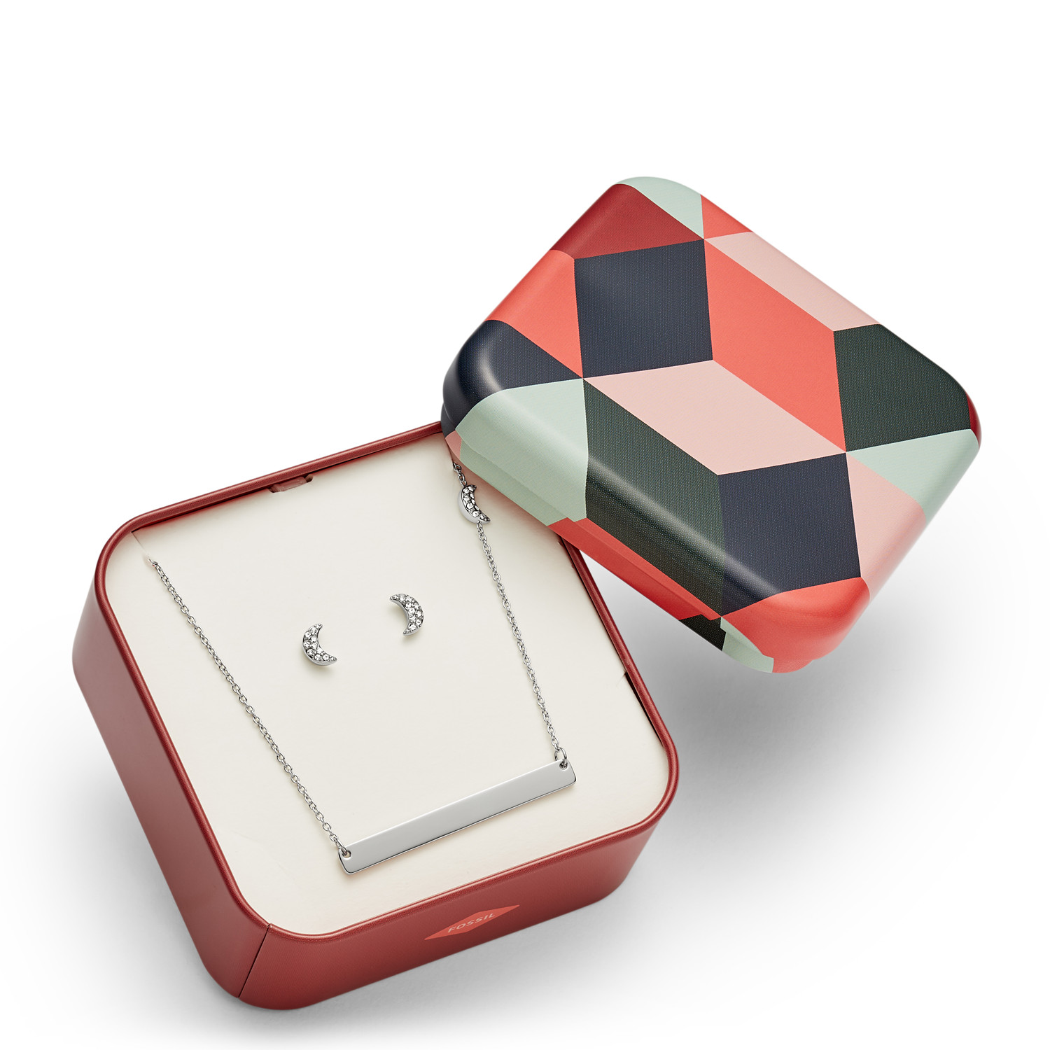 Fossil Jewels Women's Bracelet + Earrings Jewellery Set (jf02812040)