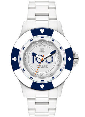Light Time Poker - White / Blue (L147A) Men's Watch