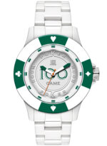 Light Time Poker - White / Green (L147D) Men's Watch