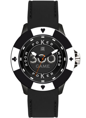Light Time Poker - Black / White (L147FS) Men's Watch