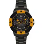 Light Time Poker - Black / Orange (L147G) Men WATCHES