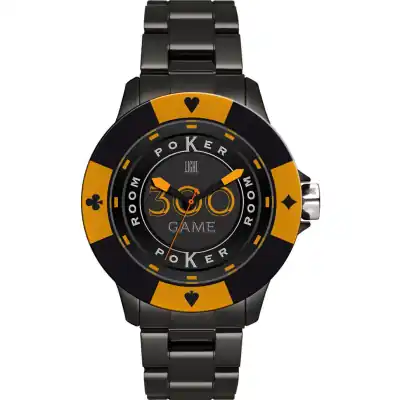 Light Time Poker - Black / Orange (L147G) Men WATCHES