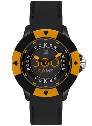Light Time Poker - Black / Orange (L147GS) Men's Watch