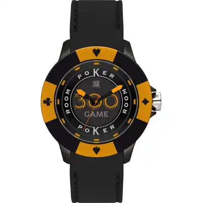 Light Time Poker - Black / Orange (L147GS) Men WATCHES