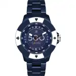 Light Time Poker - Blue / White (L147H) Men WATCHES