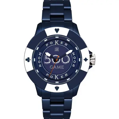 Light Time Poker - Blue / White (L147H) Men WATCHES