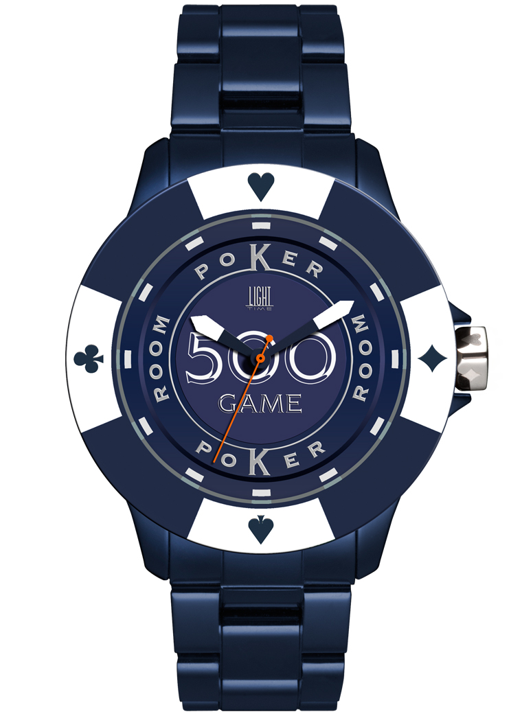 Light Time Poker - Blue / White (L147H) Men's Watch