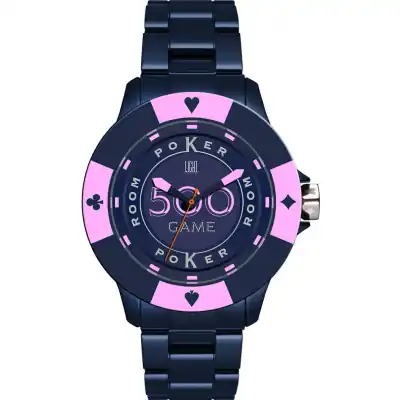 Light Time Poker - Blue / Pink (L147I) Men WATCHES
