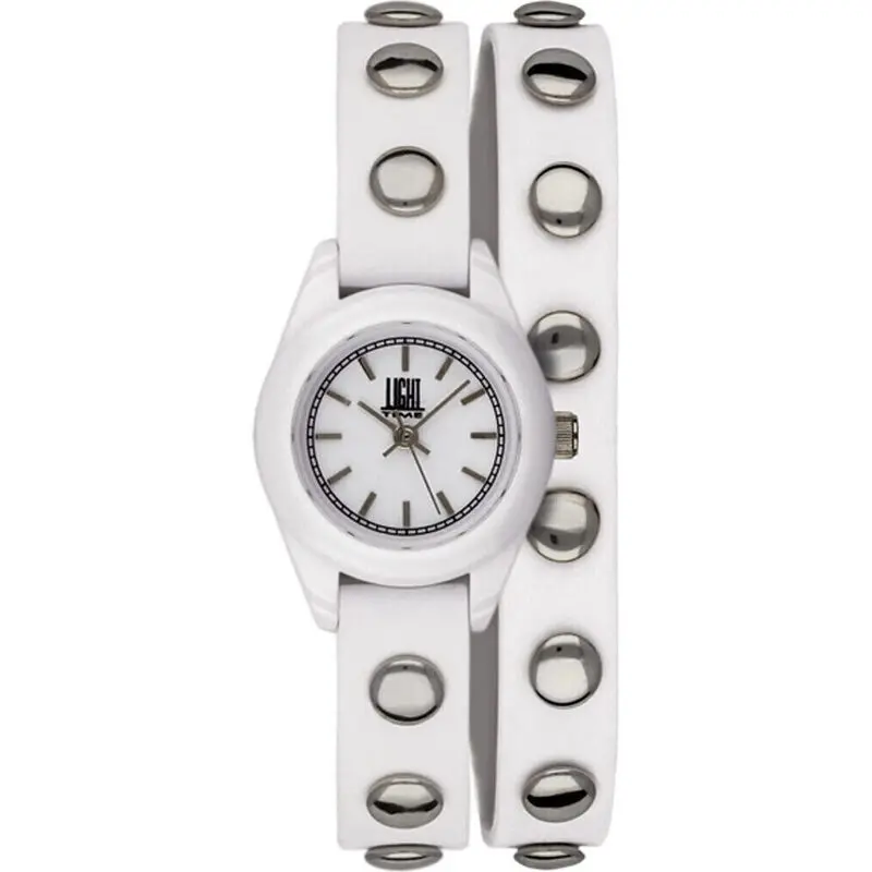 Light Time Punk - White - Silver (L169BI) Women WATCHES