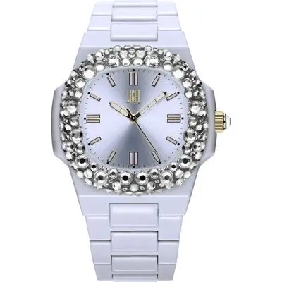 Light Time Velvet Nautilus - White Clear Strass (L512-BI-1) Women WATCHES