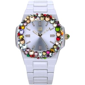 Light Time Velvet Nautilus - White Rainbow Strass (L512-BI-2) Women WATCHES