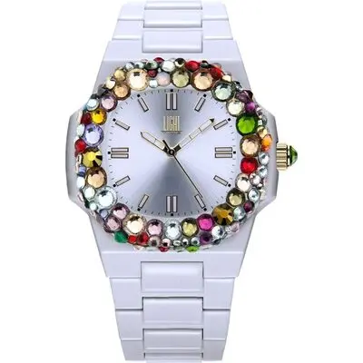 Light Time Velvet Nautilus - White Rainbow Strass (L512-BI-2) Women WATCHES