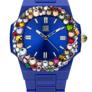 Light Time Velvet Nautilus - Blue Rainbow Strass (L512-BL-2) Women WATCHES