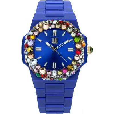 Light Time Velvet Nautilus - Blue Rainbow Strass (L512-BL-2) Women WATCHES