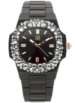 Light Time Velvet Nautilus - Black Clear Strass (L512-NE-1) Women's Watch