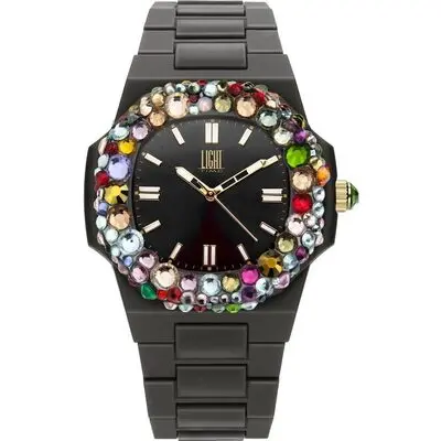 Light Time Velvet Nautilus - Black Rainbow Strass (L512-NE-2) Women WATCHES