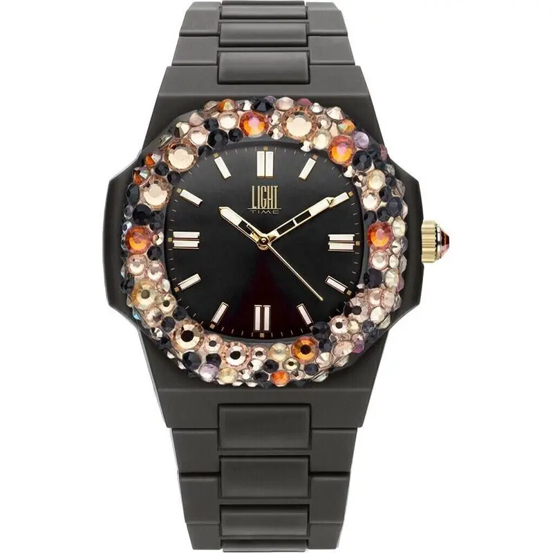 Light Time Velvet Nautilus - Black Rainbow Strass (L512-NE-3) Women WATCHES