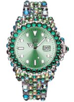 Light Time Mediterraneo - Full Strass / Green (L602M) Women's Watch