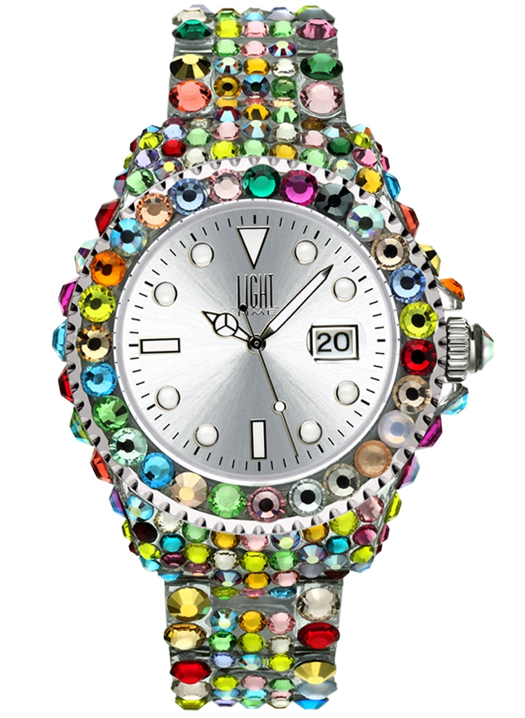 Light Time Mediterraneo - Full Strass / Silver (L602N) Women's Watch