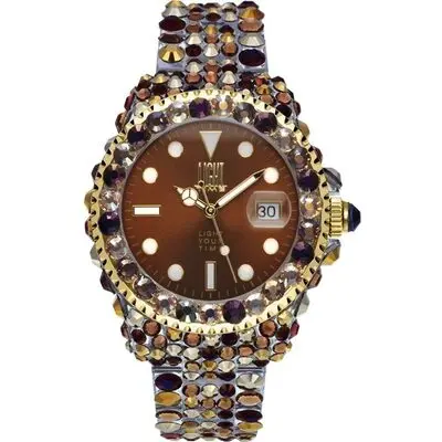 Light Time Mediterraneo - Full Strass / Brown (L602Z) Women WATCHES