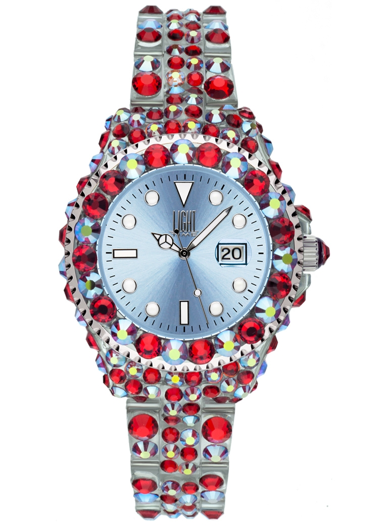 Light Time Mediterraneo - Full Strass / Light Blue (L603E) Women's Watch