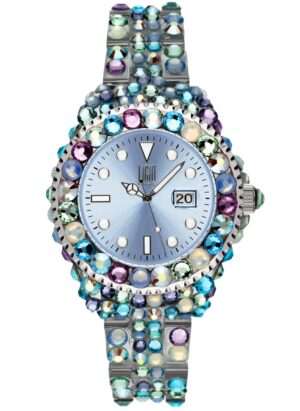Light Time Mediterraneo - Full Strass / Light Blue (L603H) Women's Watch