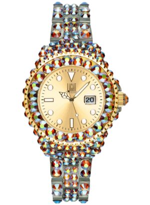 Light Time Mediterraneo - Full Strass / Gold (L603O) Women's Watch