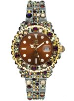 Light Time Mediterraneo - Full Strass / Brown (L603Z) Women's Watch