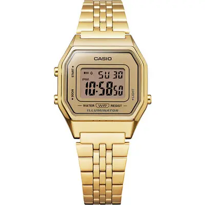 Casio Vintage iconic Women's gold Watch (la680wega-9er)