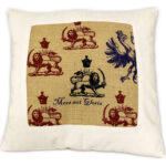 Cuscini Letterari - Copricuscino In Juta Lavata / Cotton Pillow Case E Juta Lavata Mors Aut Gloria - Size 40x40cm (LATINORUM-JC-12) Unisex FASHION ACCESSORIES