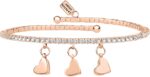 La Petite Story Rose Gold Brass Bracelet With Clear Crystal LPS05AQC15 For Women