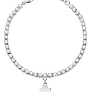 La Petite Story Steel Four Leaf Bracelet With Clear Crystal LPS05ARR70 For Women