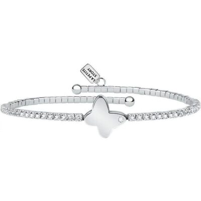 La Petite Story Brass And Zircon Bracelet With White Butterfly LPS05ASE05 For Women