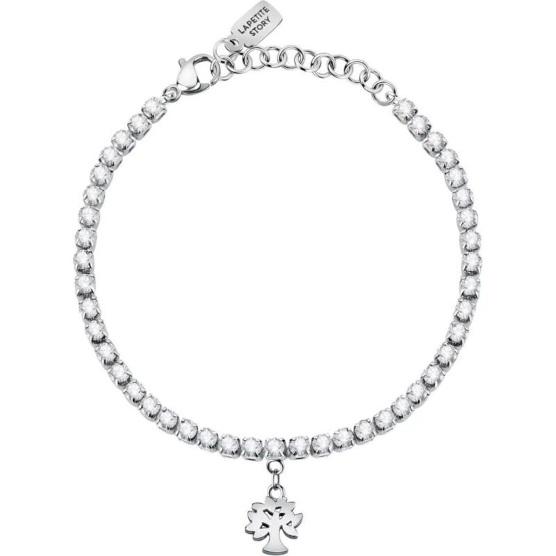 La Petite Steel Bracelet With Clear Crystal LPS05ASF30 For Women