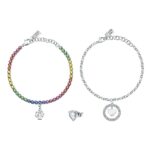 La Petite Story Steel Necklace And Earrings Special Set With Multicolor Crystal LPS20ASD03 For Women