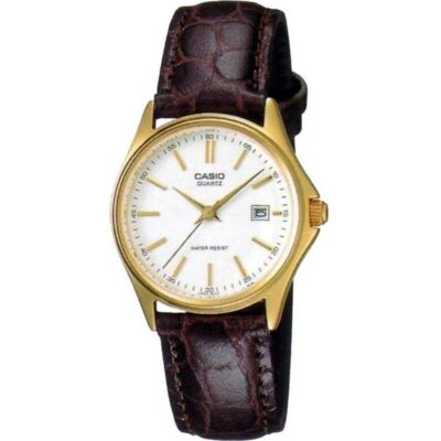 Casio Collection Lady Date Leather - White