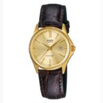 Casio Collection Lady Leather - Gold (LTP-1183Q-9AVDF) Women's Watch