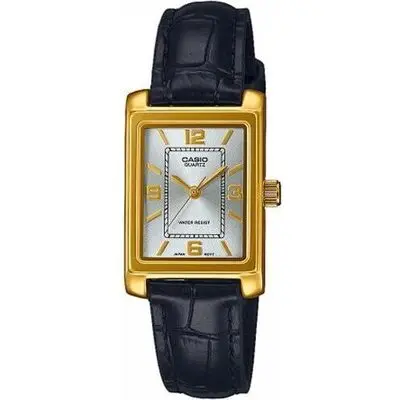 Casio Collection Tank. Leather - Argentee (LTP-1234PGL-7A2EF) Women WATCHES